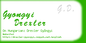 gyongyi drexler business card