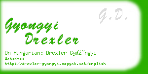 gyongyi drexler business card